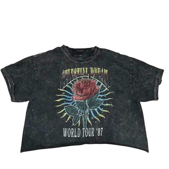 Fifth Sun Tops - Fifth Sun Celestial Tour Cropped T- Shirt